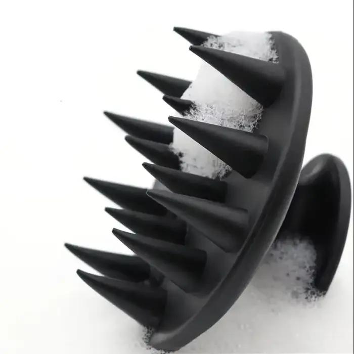 Brosse de Massage de tête en Silicone Portable, brosse de nettoyage en profondeur du cuir chevelu et