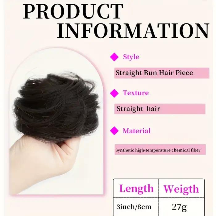 Chignon synthétique élastique en caoutchouc, faux cheveux, Extension de queue de cheveux, queue de c