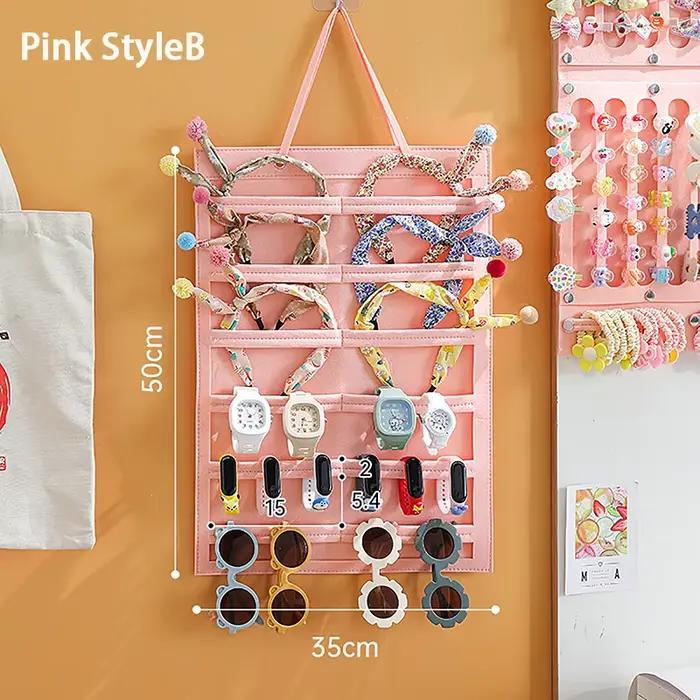 Organisateur de nœuds et accessoires pour cheveux mural grande capacité – Support de rangement pour