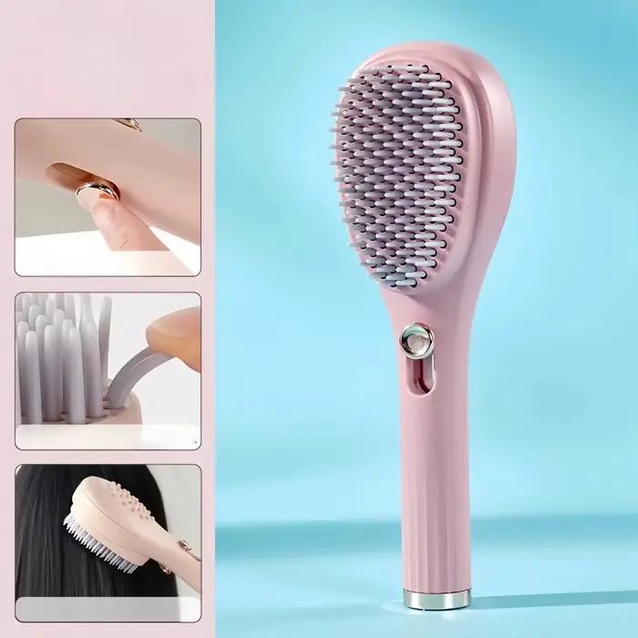 Brosse à cheveux autonettoyante pour femmes