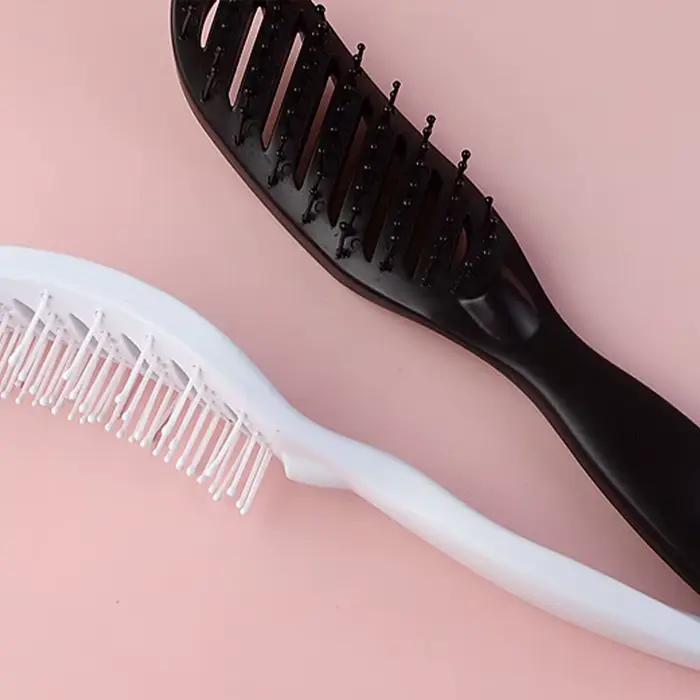 Brosse démêlante, brosse de séchage antistatique, brosse à évent incurvé, peigne de Massage du cuir chevelu, brosse de coiffure pour cheveux bouclés, peigne de Massage pour Salon