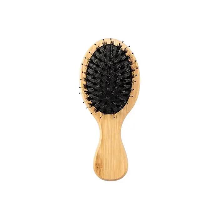 Brosse à cheveux en bois à poils souples pour femmes