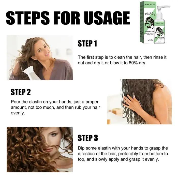 Crème à friser Water Ice Levin : votre réponse pour cheveux secs et vraiment. Transformez le frisottis en boucles