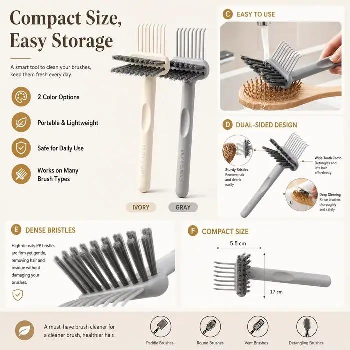 Outil de nettoyage de brosse à cheveux pour éliminer