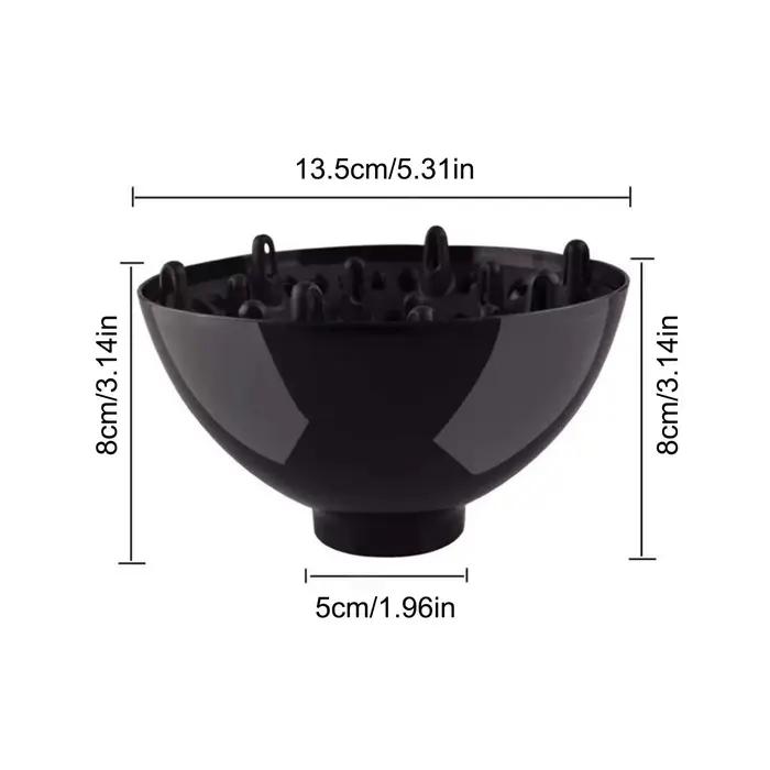 Tête de diffuseur pour sèche-cheveux, accessoire de diffuseur pour sèche-cheveux, réglable de 1,4 pouces à 2,6 pouces, outil de coiffure professionnel