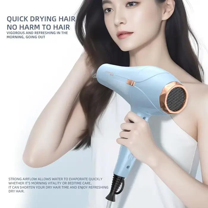 Sèche-cheveux à séchage rapide en 11 secondes avec noyau en cuivre pur
