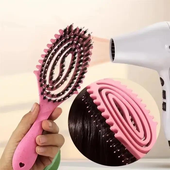 Brosse à cheveux démêlante en poils de sanglier
