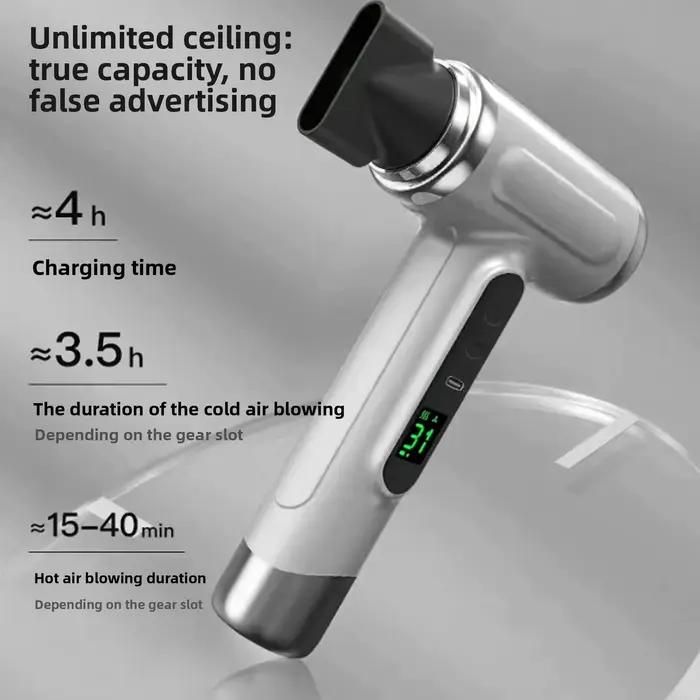 Sèche-cheveux sans fil 15600mAh rechargeable