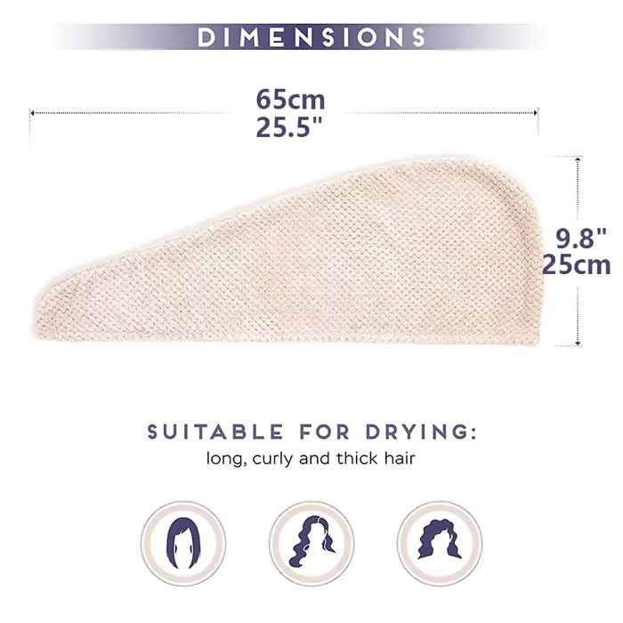 Serviette pour cheveux secs pour femmes (bonnet