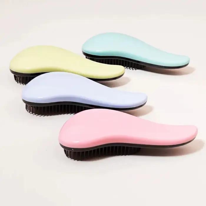 Brosse démêlante antistatique massante pour cheveux bouclés mouillés