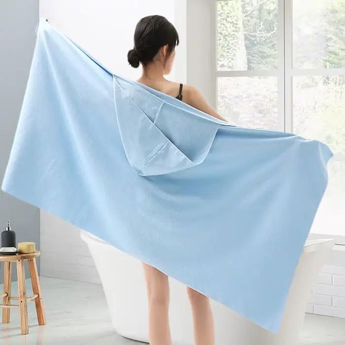 Serviette à capuche en microcarence portable pour adultes