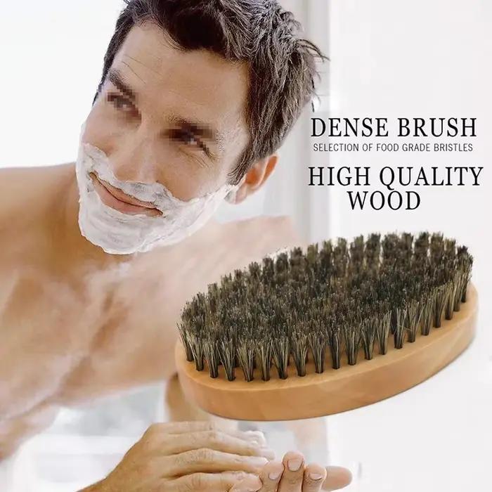 Brosse à cheveux en poils de sanglier pour homme