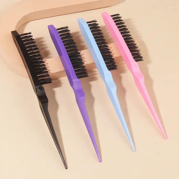 Brosse pour taquiner les cheveux, brosse pour peigner le dos, queue de Rat, outil de coiffure pour le peignage du dos, spécial pour perruques de vrais cheveux