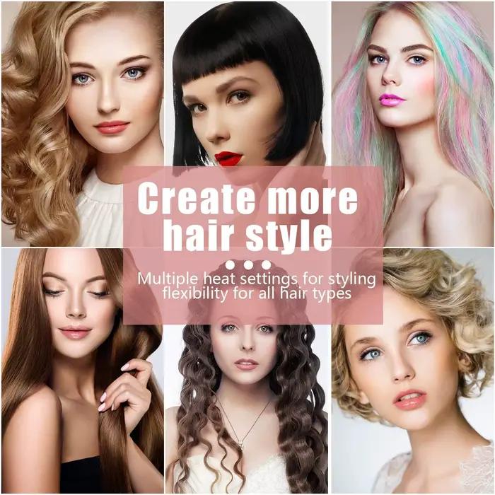 Fer plat 2 en 1 Pro or titane, bigoudi torsadé et fer à lisser, Anti-frisottis pour lisser les cheveux, outil de coiffure