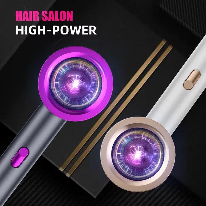 Sèche-cheveux haute puissance lumière bleue Ion négatif Ultra silencieux soins capillaires séchage rapide maison