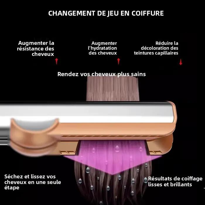 Combo lisseur et sèche-cheveux 2 en 1