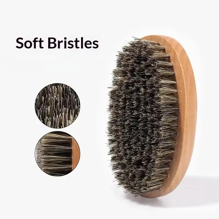 Brosse à cheveux en poils de sanglier pour homme
