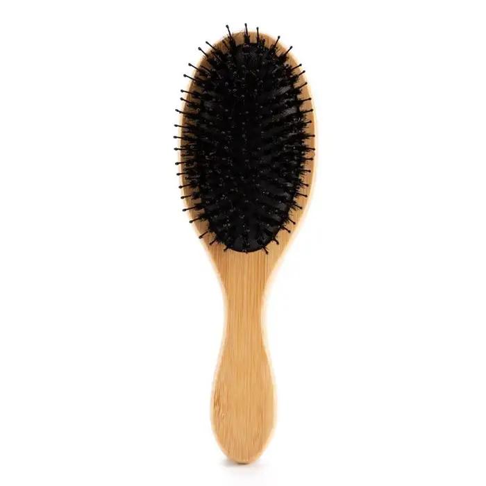 Brosse à cheveux en bois à poils souples pour femmes