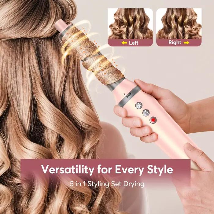 Ensemble de brosses pour sèche-cheveux 5 en 1 avec sac