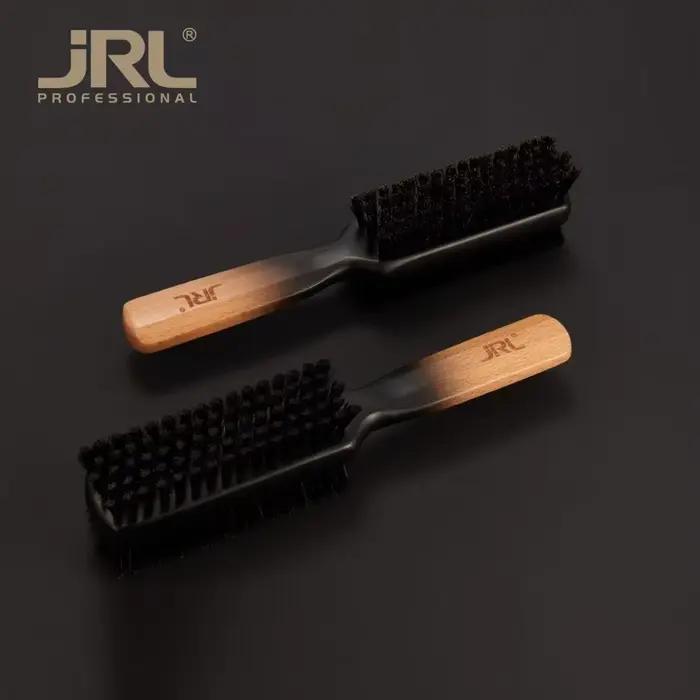JRL Vintage barbier pommade brosse à cheveux pour hommes avec manche en bois barbe Double face poils de sanglier purs