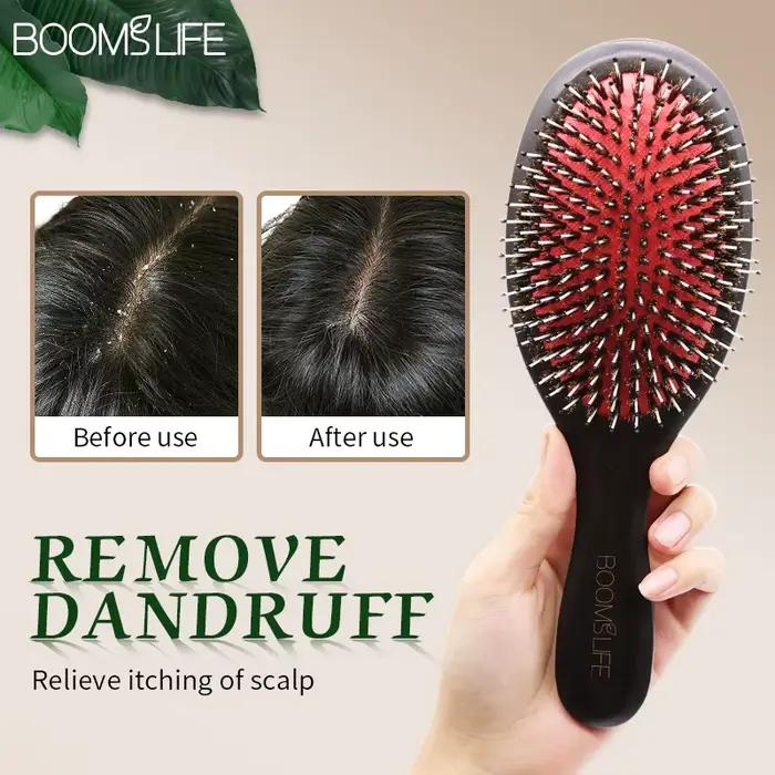 Brosse à cheveux en poils de sanglier pour femmes