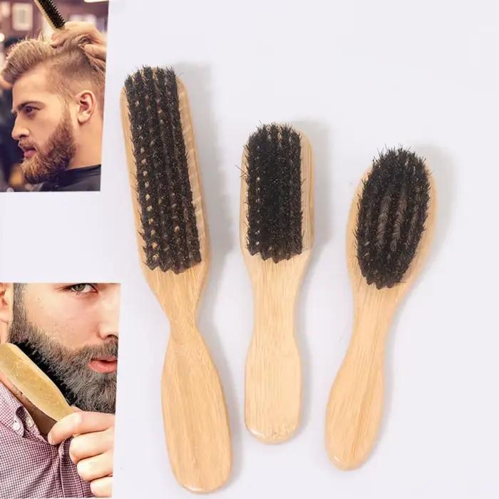 Brosse à cheveux en bois à poils de sanglier pour un fini lisse