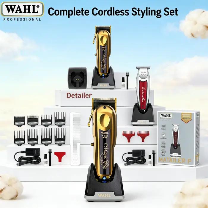 Wahl 8148 Magic Clip Stylecraft – tondeuse à cheveux professionnelle sans fil et rasoir Vanish pour barbiers et stylistes