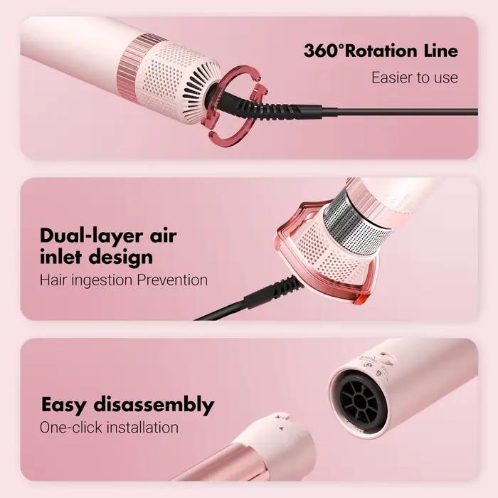 Brosse sèche-cheveux détachable 5 en 1