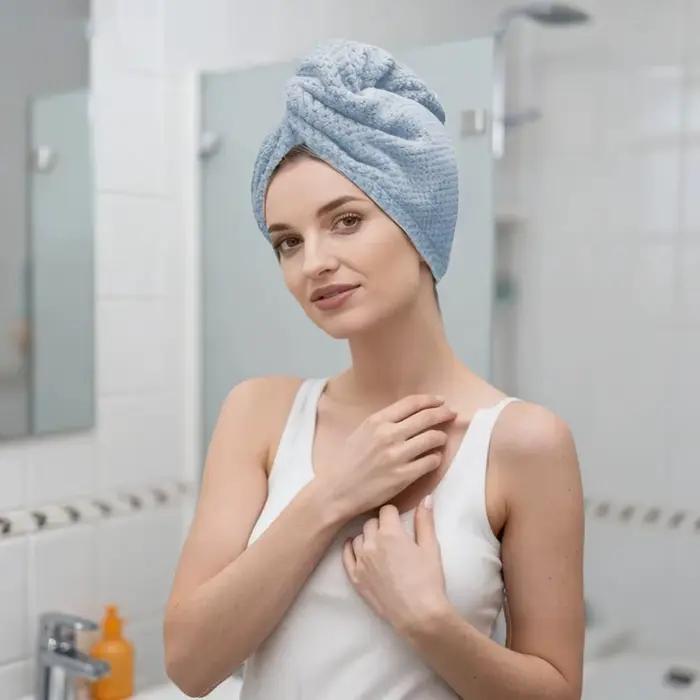 Serviette pour cheveux secs pour femmes (bonnet