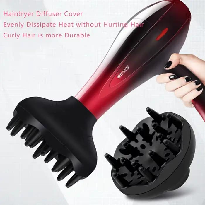 Diffuseur de sèche-cheveux professionnel noir universel pour cheveux bouclés