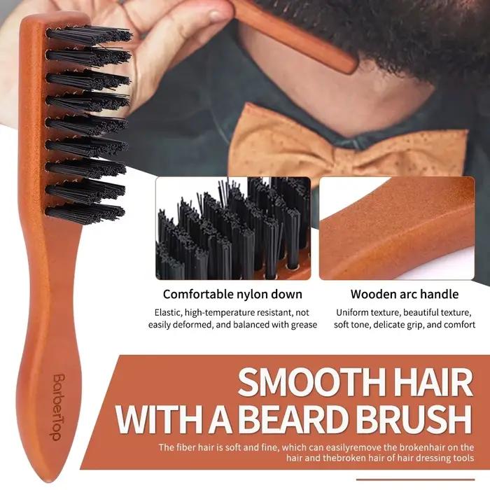 Manche en bois brosse de nettoyage en poils de sanglier coiffure