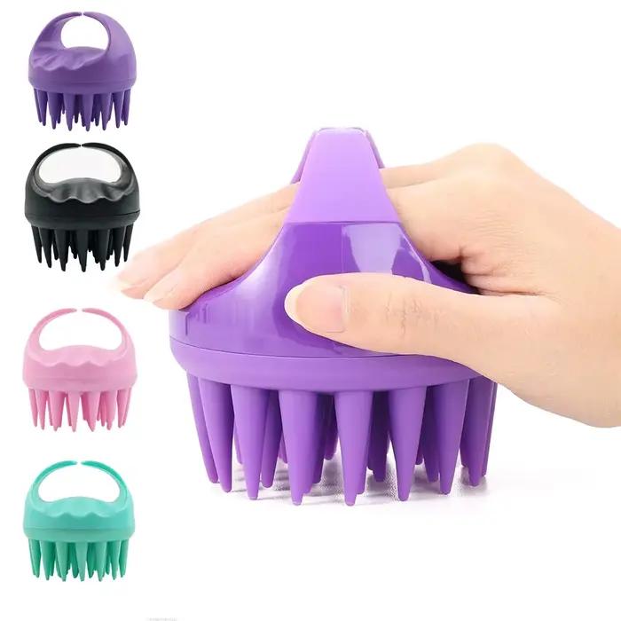 Brosse à shampoing pour épurateur de cuir chevelu avec poils extra longs
