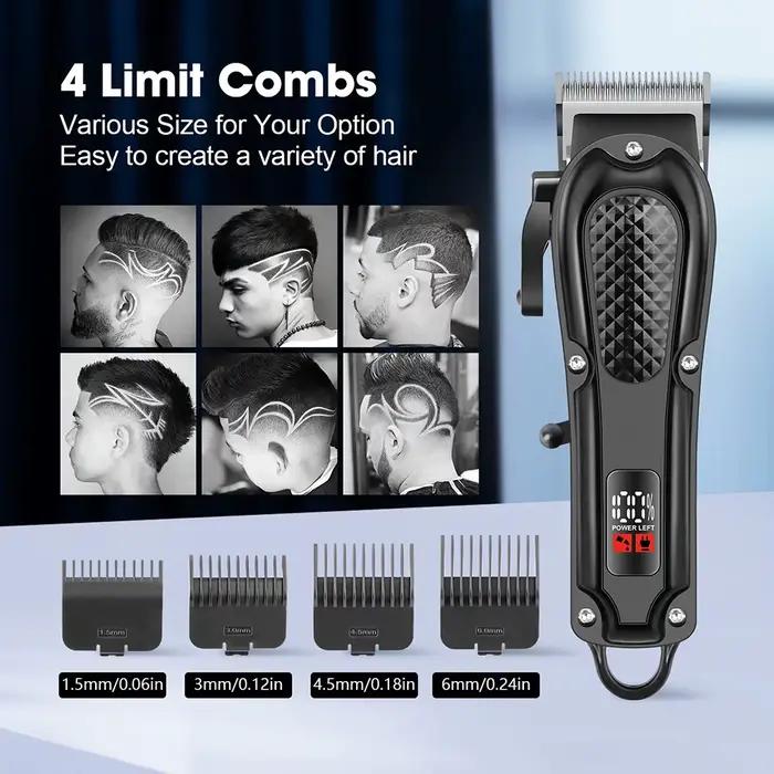 Barbier électrique tondeuse à cheveux hommes Rechargeable sans fil barbe rasoir longueur