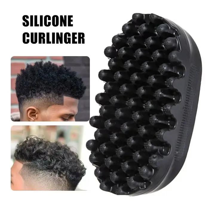 Brosse à cheveux torsadée magique en silicone – Peigne coiffant unisexe portable