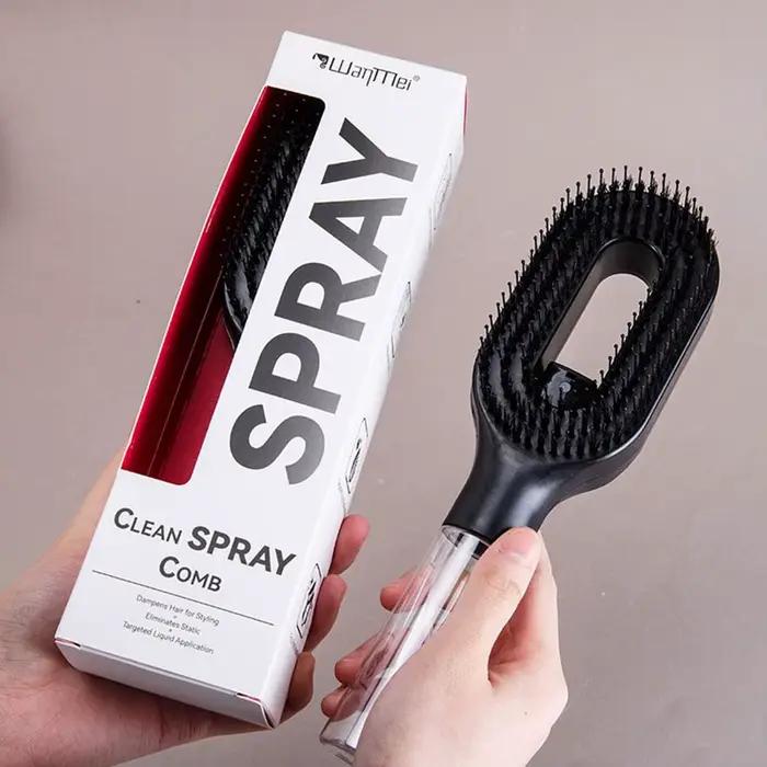 Peigne pulvérisateur rechargeable anti-statique démêlant