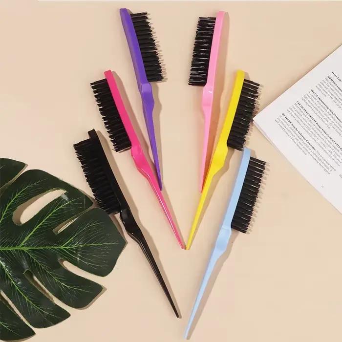 Brosse pour taquiner les cheveux, brosse pour peigner le dos, queue de Rat, outil de coiffure pour le peignage du dos, spécial pour perruques de vrais cheveux