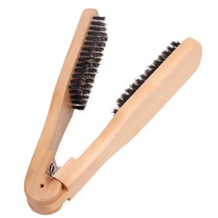 Lisseur de cheveux peigne de coiffure pince à lisser brosse crinière Double face