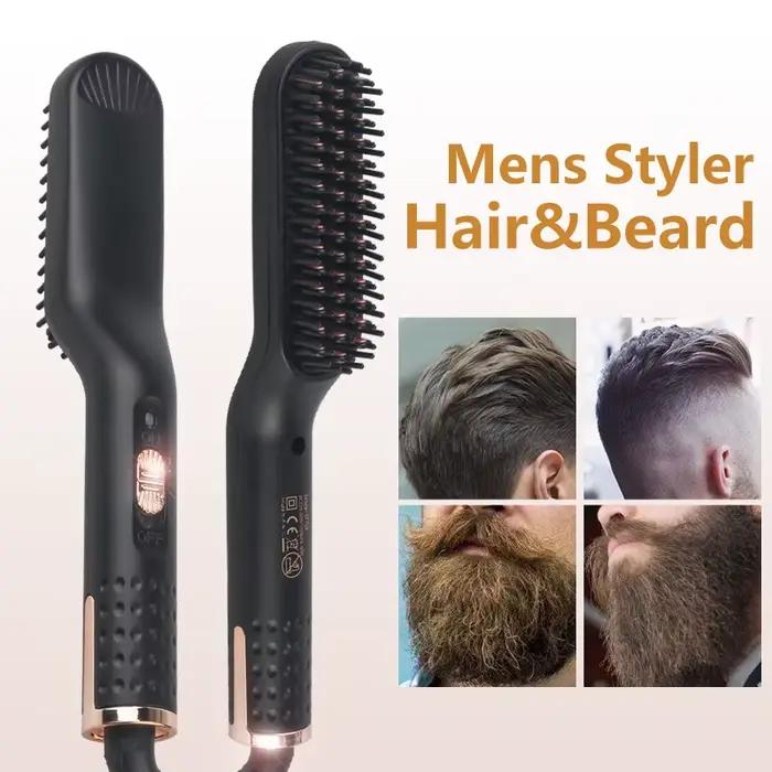 Peigne chauffant électrique pour lisser la barbe