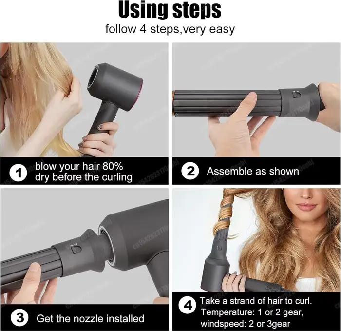 Buse de coiffure à friser automatique pour Dyson Airwrap HS01 HS05 Sencicimen X9