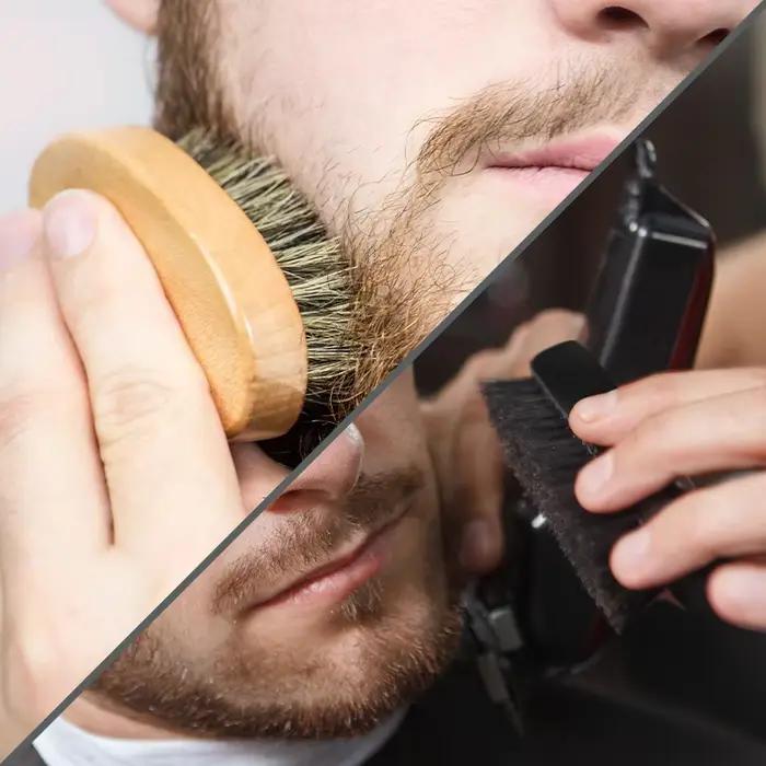 Brosse à cheveux en poils de sanglier pour homme