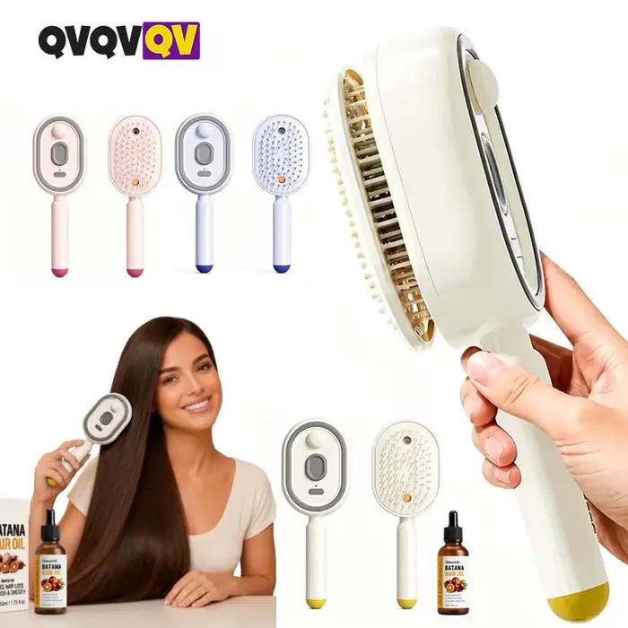 Brosse à cheveux électrique à pulvérisation et massage