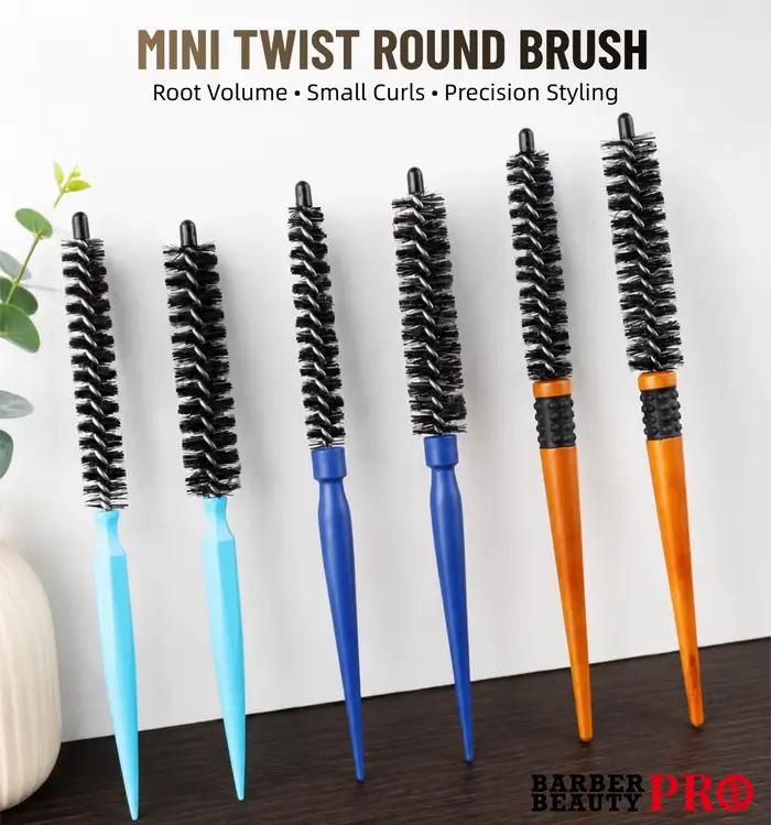 Lot de 2 mini brosses à cheveux torsadées rondes 16/22 mm