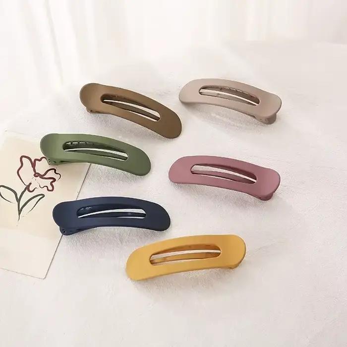 D0UB Flat Hair Barrettes Grosted Couleur Side frange Clip