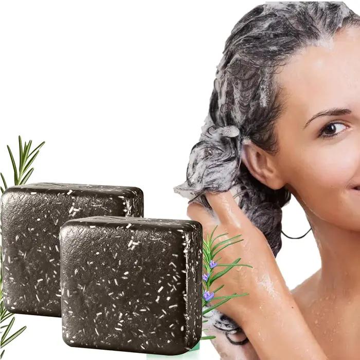 Barre de shampoing au romarin pour la croissance des cheveux Shampooing solide naturel avec huile