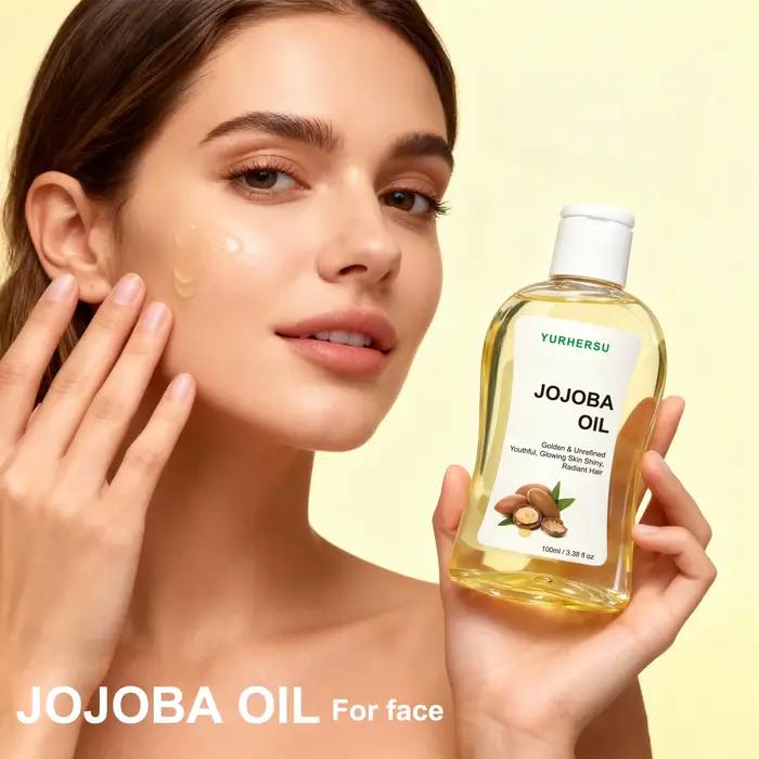 Jojoba huile pour cheveux hydratant et réparateur 100% traitement pur