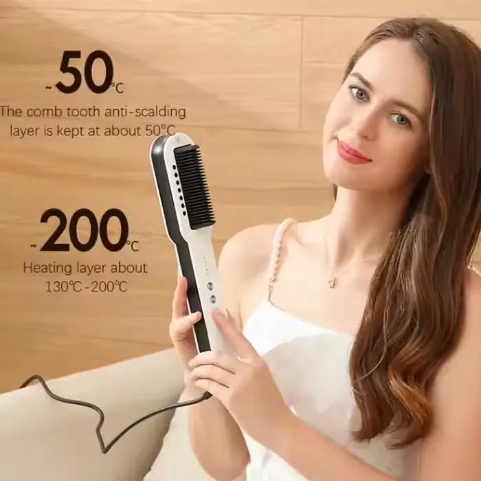 Salon professionnel 2in1 Steampod Nano Spray fer à lisser soins de beauté vapeur chaude ionique cheveux lissage Styler peigne brosse