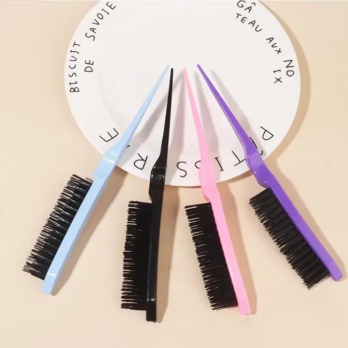Brosse pour taquiner les cheveux, brosse pour peigner le dos, queue de Rat, outil de coiffure pour le peignage du dos, spécial pour perruques de vrais cheveux