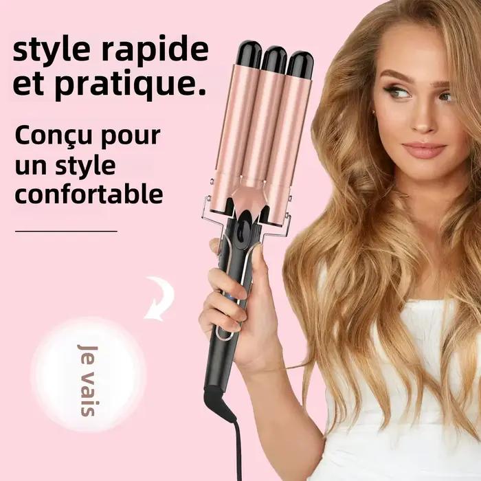 Fer à friser 5 en 1, 3 barils