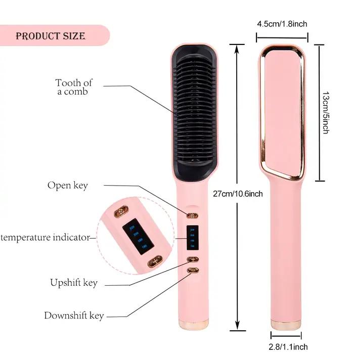 Brosse à lisser électrique multifonctionnelle, peigne chauffant
