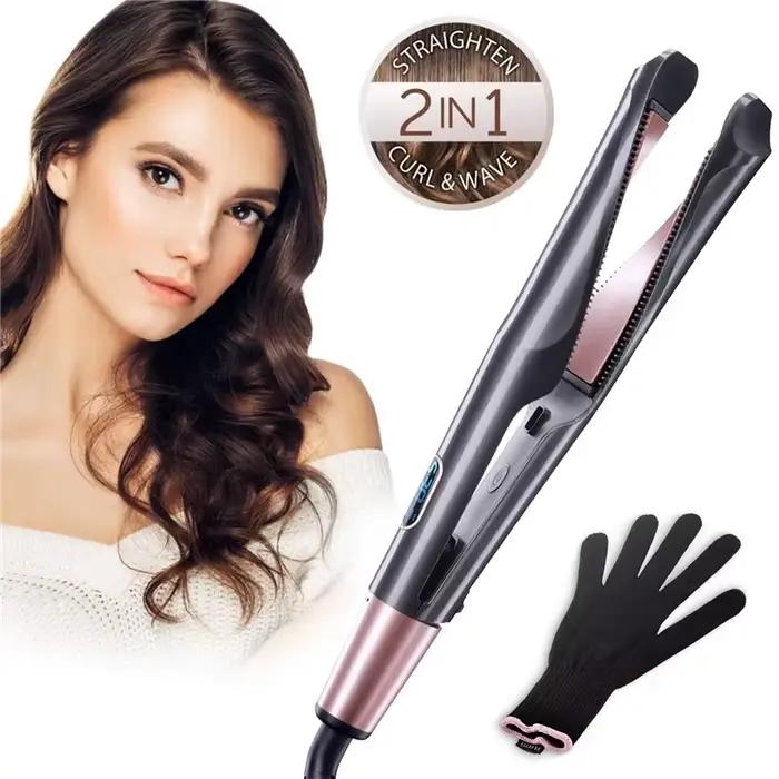 Lisseur et boucleur 2-en-1 Pro Twist pour cheveux